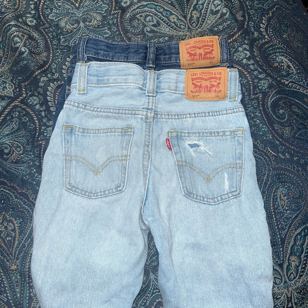 Light Blue Distressed Denim Shorts